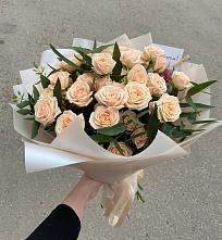 Букет Кремовые розы Латте в Шарье